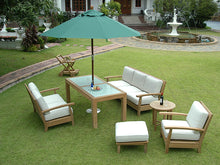 Load image into Gallery viewer, Teak patio sofa for outdoor living.